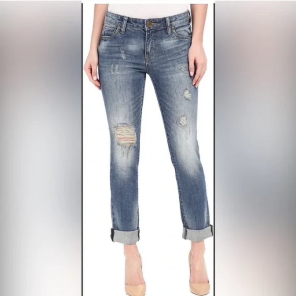 Kut for the Kloth Distressed Catherine Boyfriend Jeans (Distressed!)